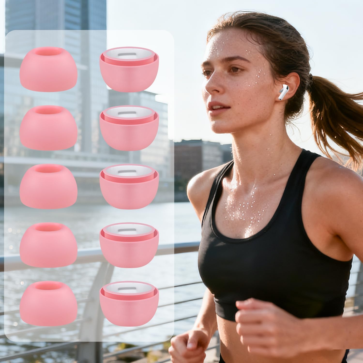SOULWIT Silicone Ear Tips for AirPods Pro 3 - 5 pairs