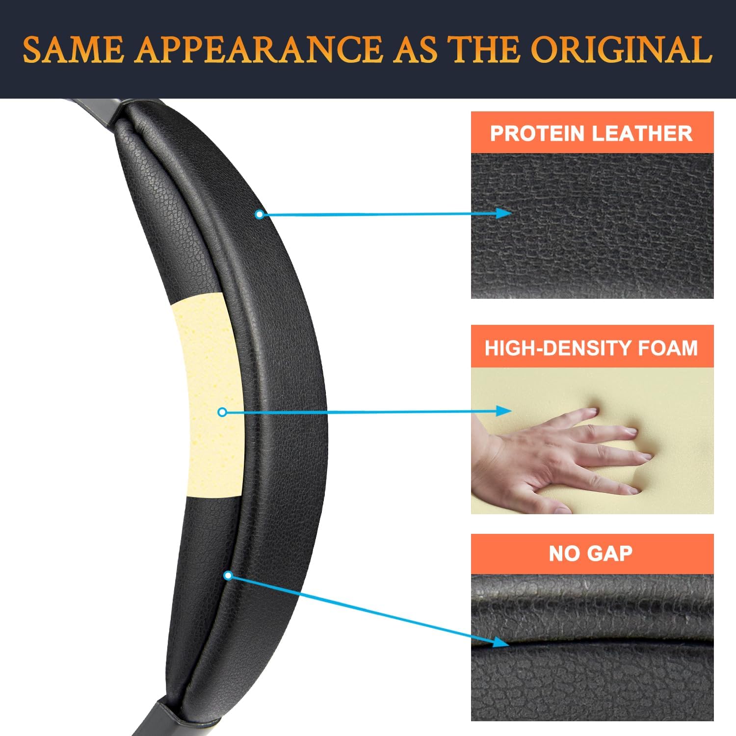SOULWIT Replacement Kit for Bose QuietComfort 3, Earpads + Headband