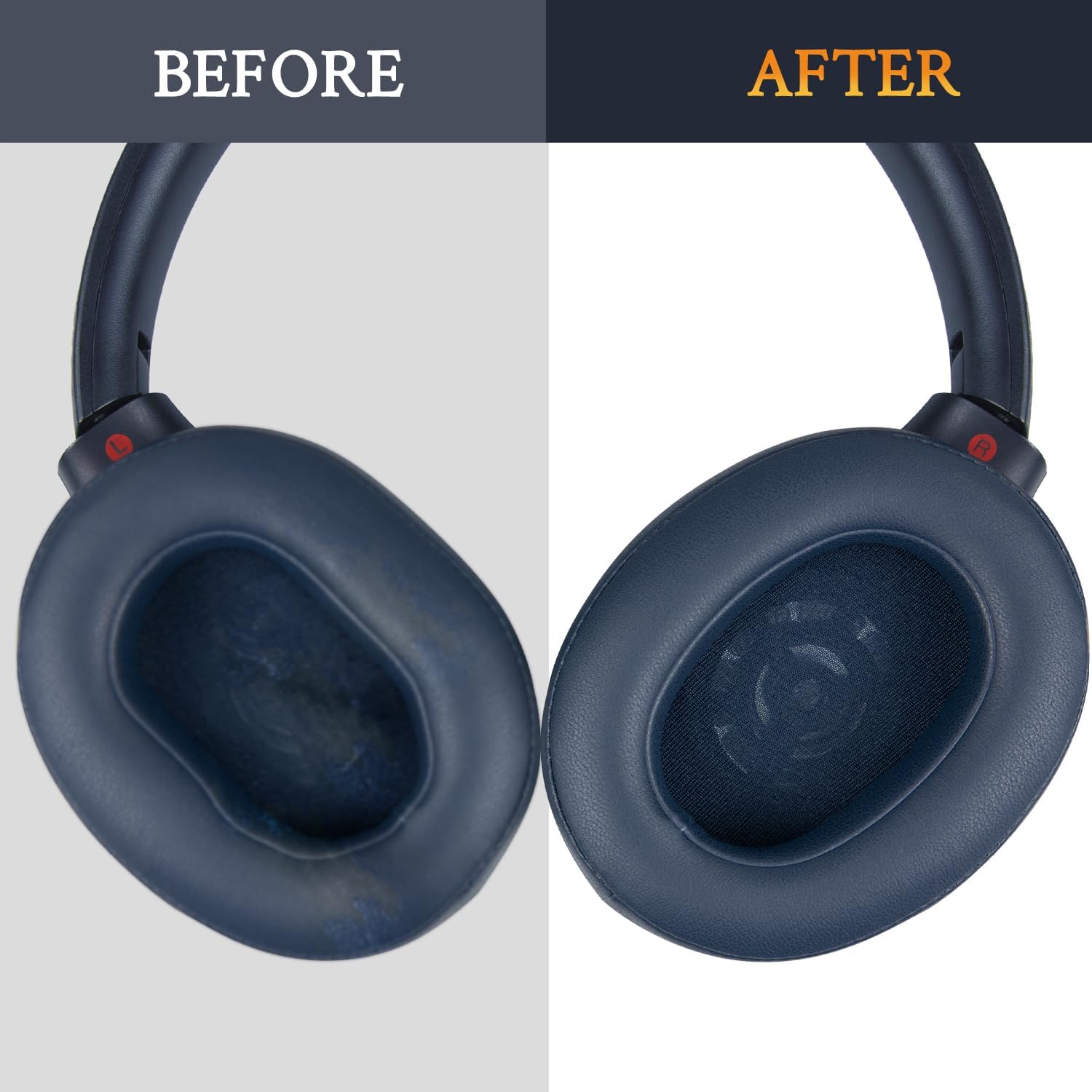 SOULWIT Earpads for Sony WH-XB900N, WH-CH710N, WH-CH720N, WH-RF400, MDR-RF895RK - Protein Leather