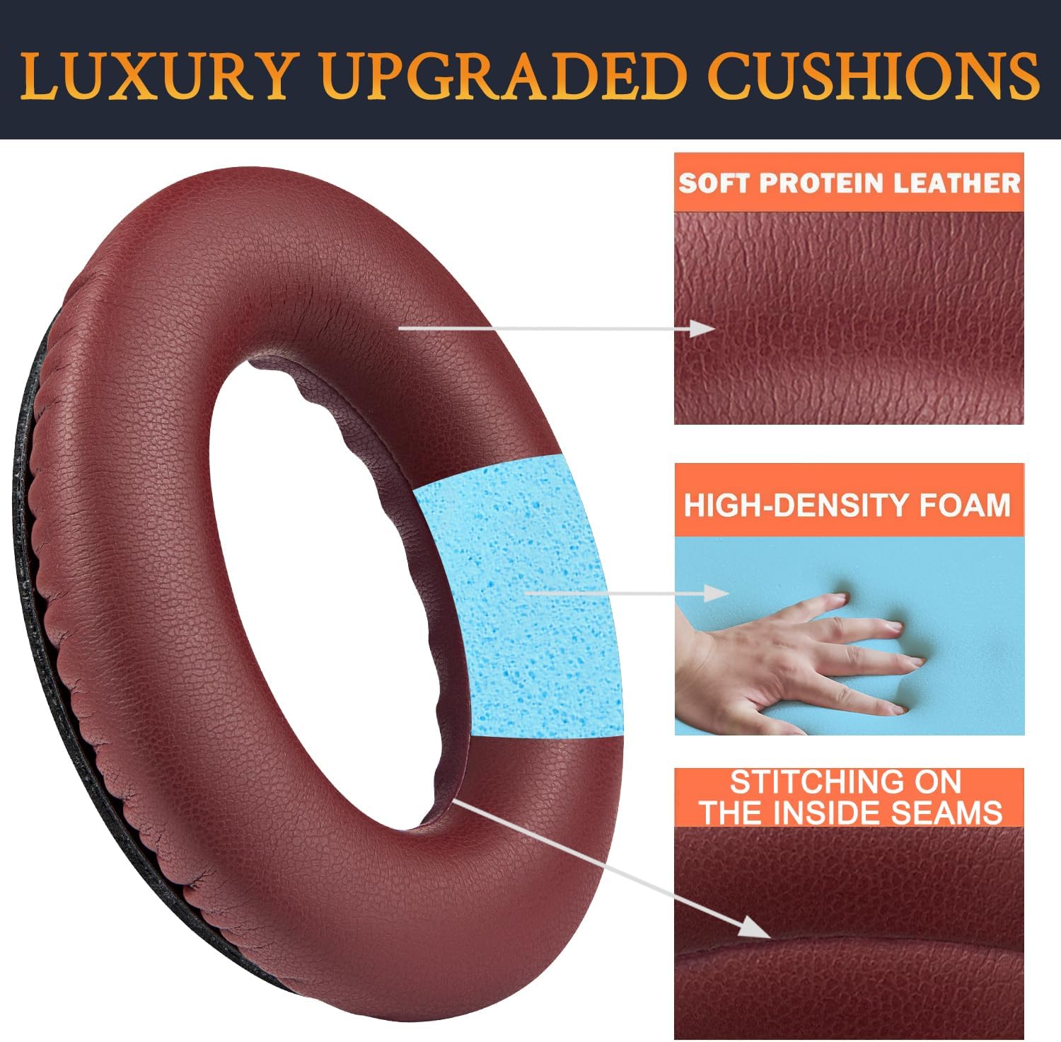 SoloWIT Earpads for Bose QuietComfort 35 Series - Protein Leather