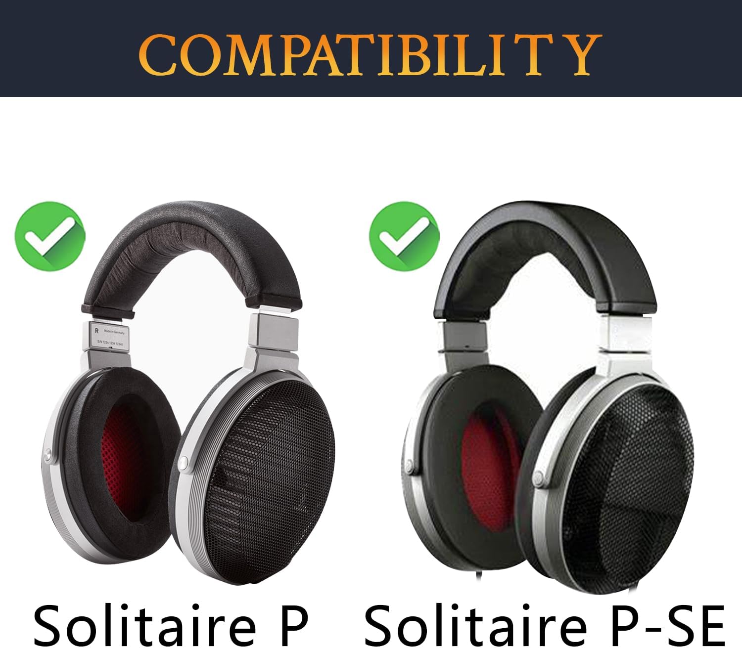 SOULWIT Earpads for T+A Solitaire P, Solitaire P-SE - Nano Cloth