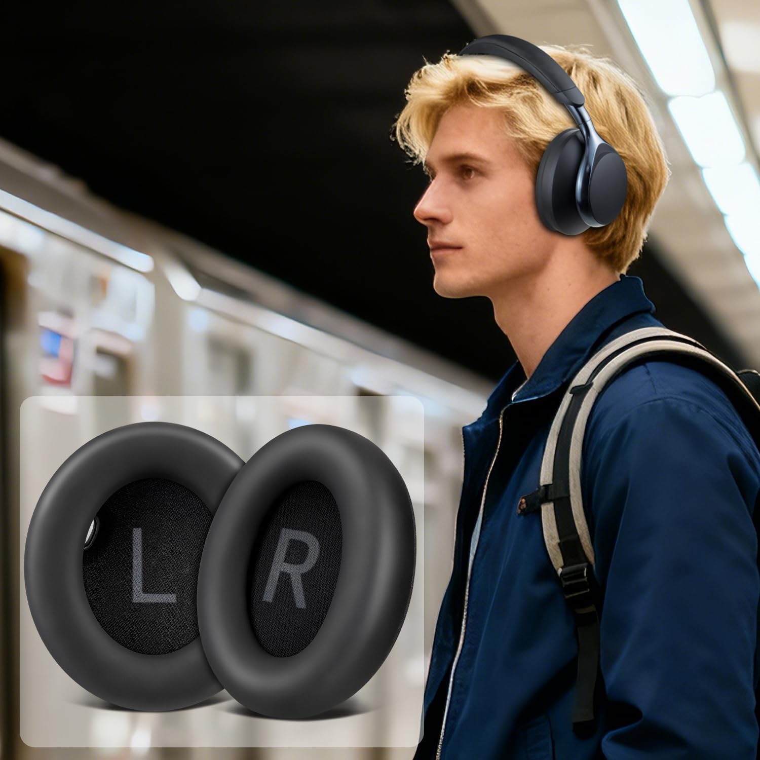 SOULWIT Earpads for Anker Soundcore Space One - Protein Leather