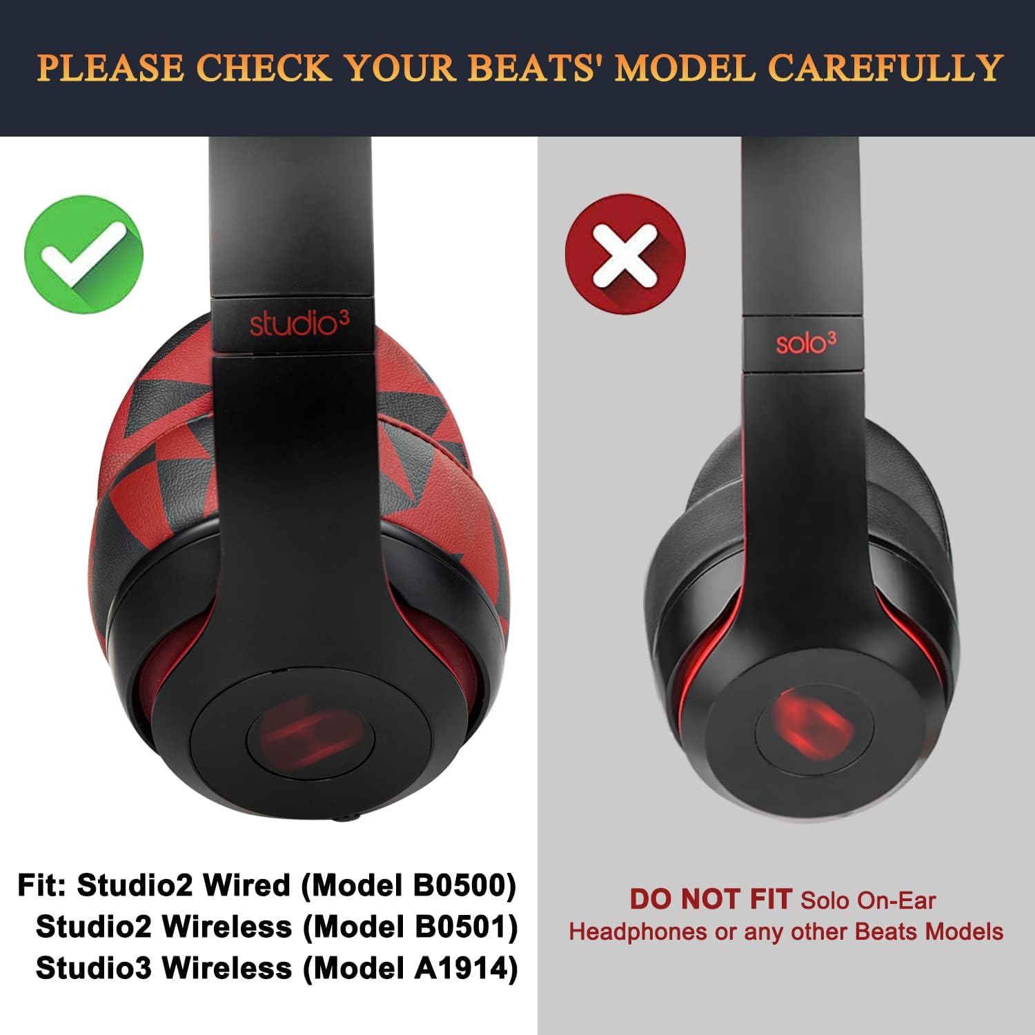 SoloWIT Earpads for Beats Studio 2 & Studio 3 - Protein Leather