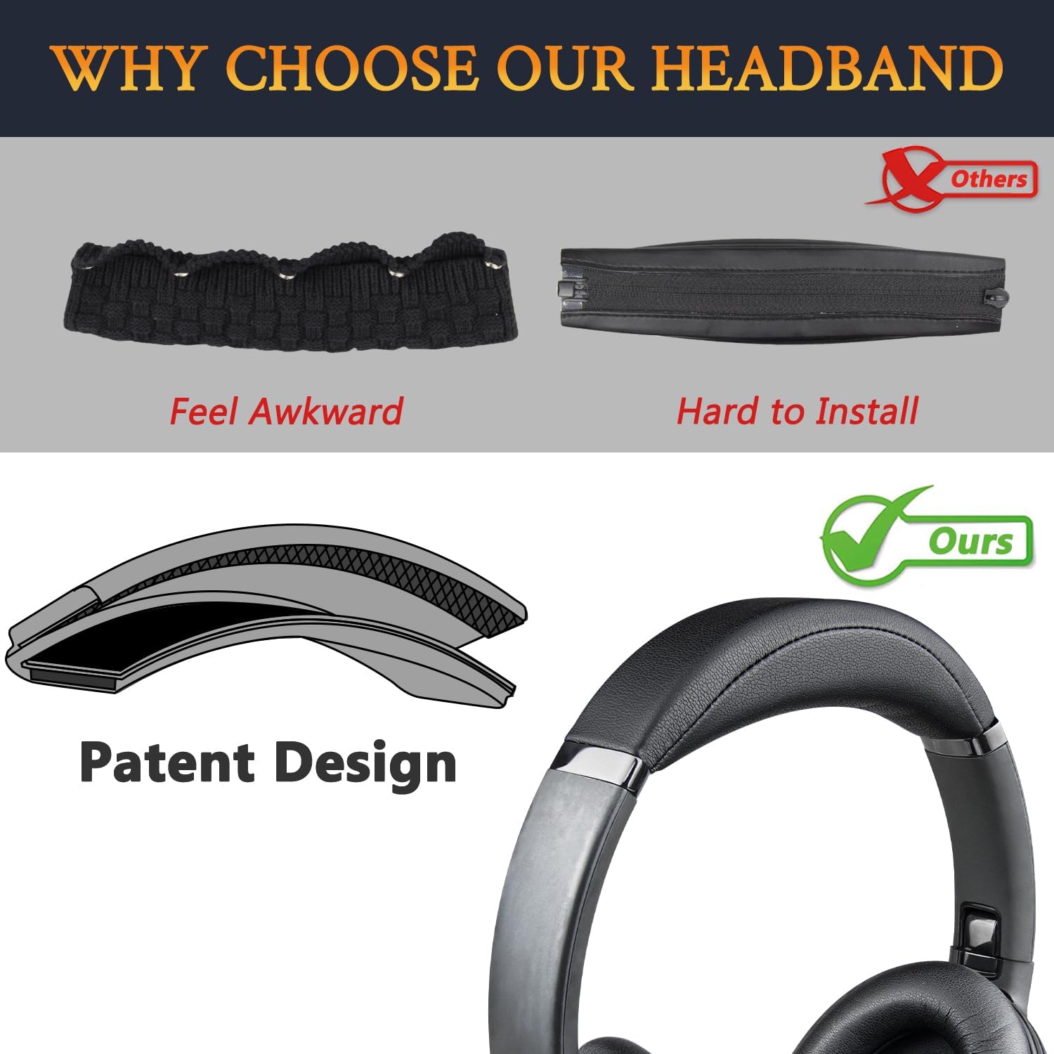SOULWIT Headband for JBL Tour One, Tour One M2, Tour One M3