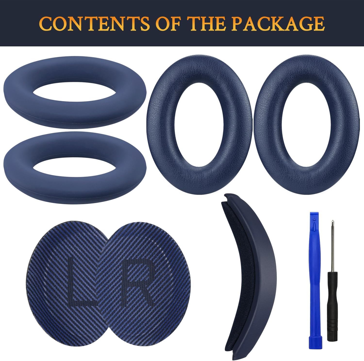 SOULWIT Earpads + Headband + Silicone Earpads Cover for Bose QuietComfort 35 Series