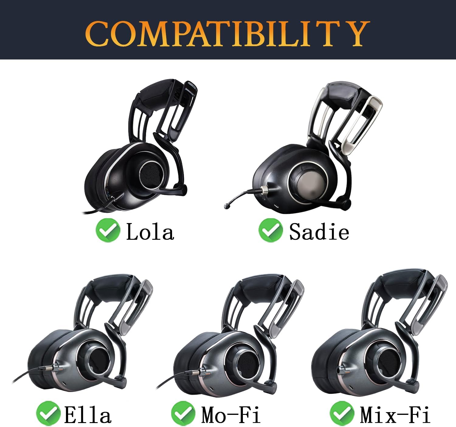 SOULWIT Earpads for Blue Ella, Lola, Sadie, Mix-Fi, Mo-Fi - Protein Leather