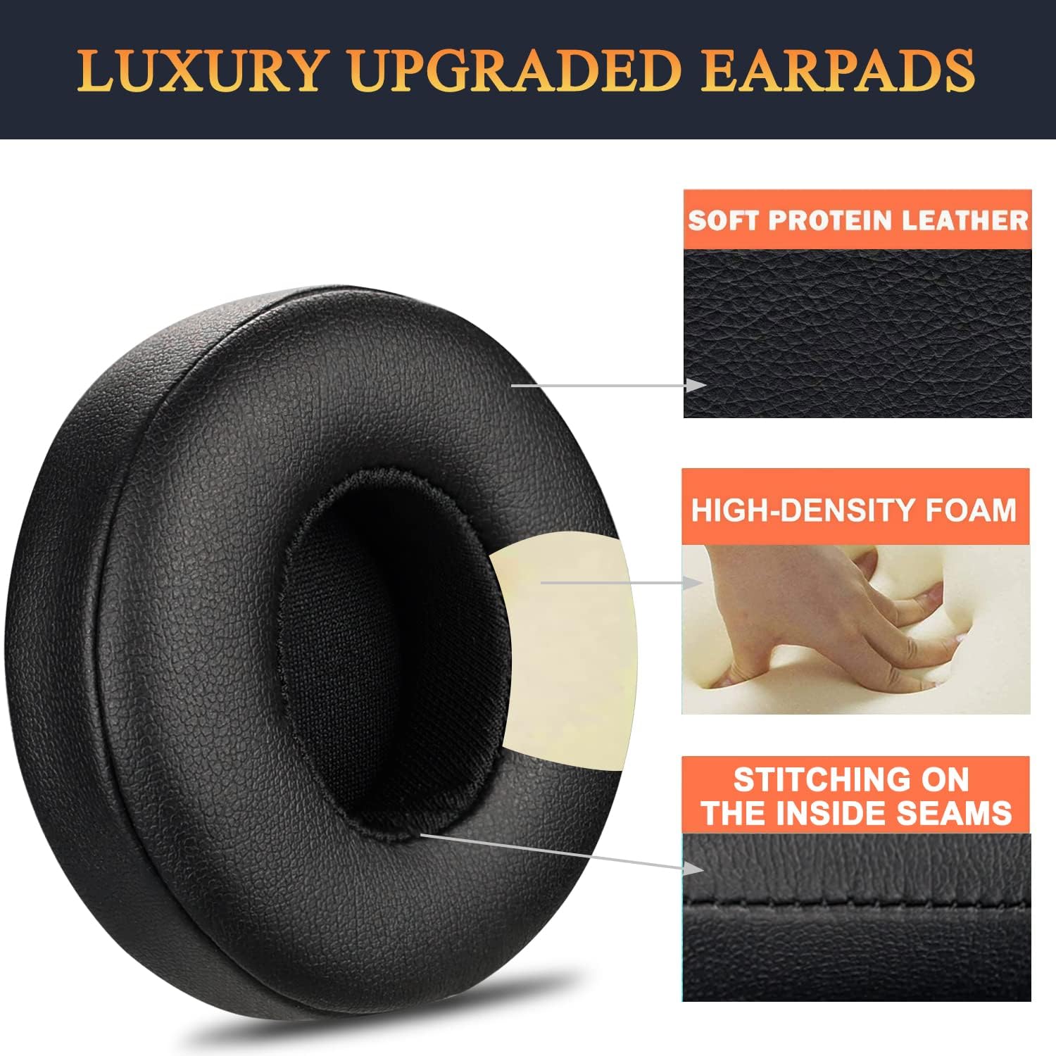 SoloWIT Earpads for Beats Solo 2 & Solo 3 - Protein Leather