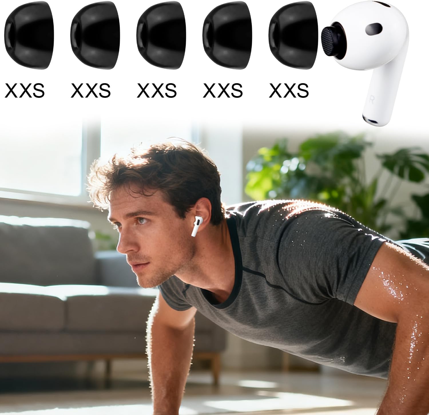 SOULWIT Memory Foam Ear Tips for AirPods Pro 3 - 5 pairs