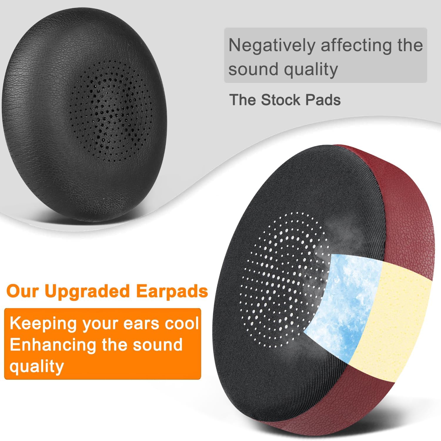SOULWIT Earpads for Jabra Evolve2 65/40, Elite 45h - Cooling Gel