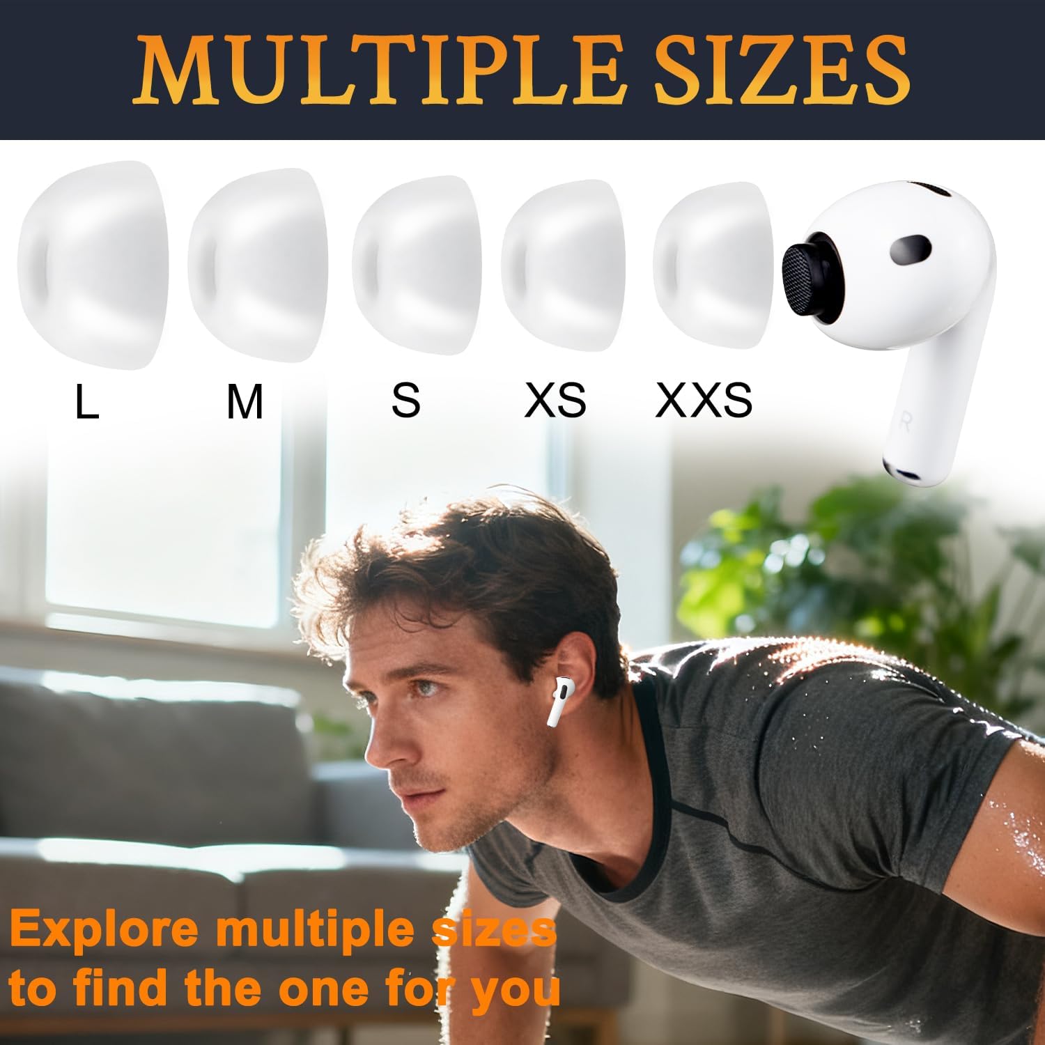 SOULWIT Memory Foam Ear Tips for AirPods Pro 3 - 5 pairs