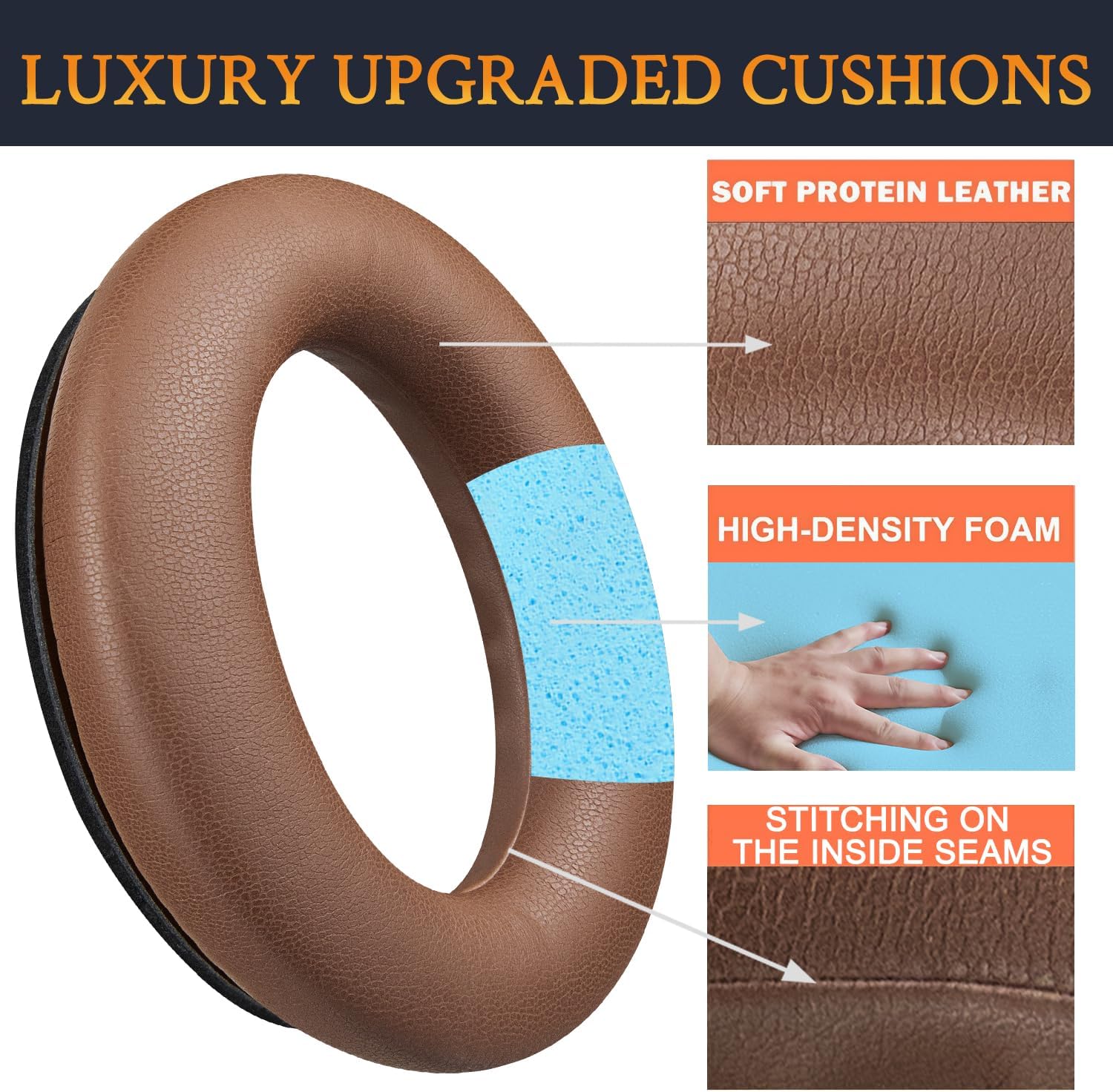 SOULWIT Earpads for Bose QuietComfort 45 Series - Protein Leather