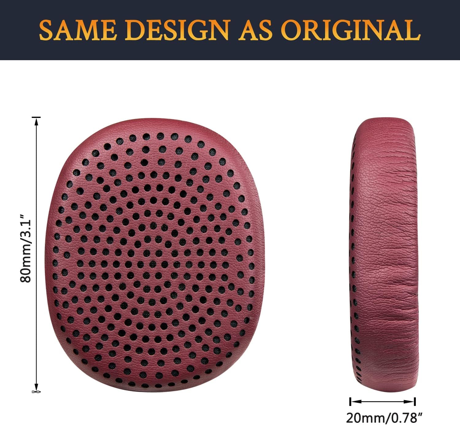 SOULWIT Earpads for Skullcandy Riff Wired, Riff Wireless, Riff Wireless 2 - Protein Leather