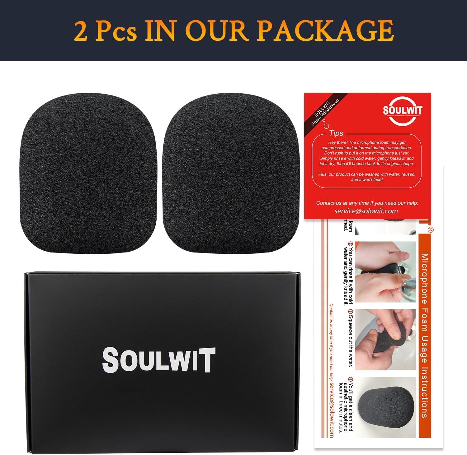 SOULWIT 2Pcs Microphones Pop Filter for Audio-Technica ATW-1102
