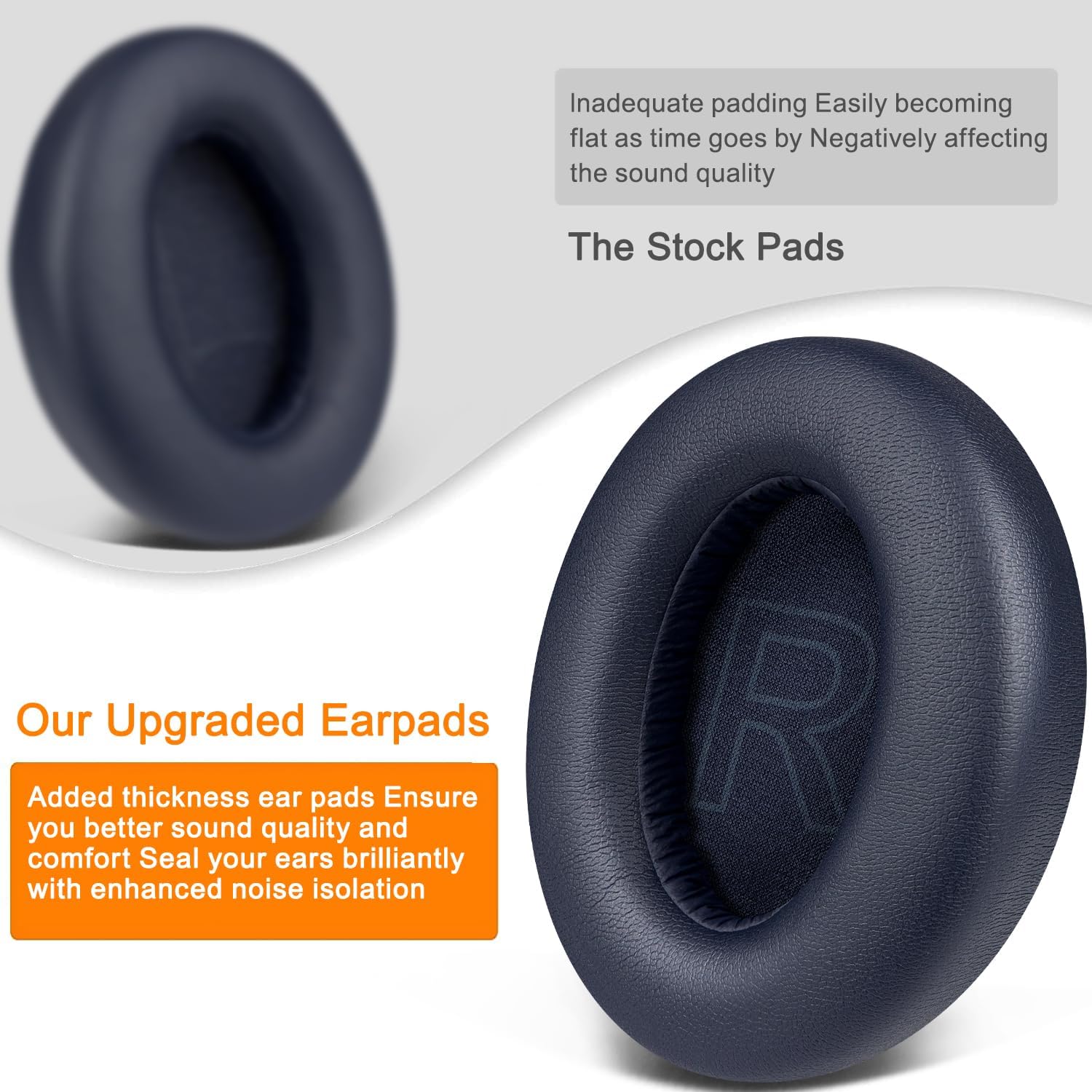 SOULWIT Earpads for Anker Soundcore Life 2 / Life Q20 / Life Q20+ / Q20i - Protein Leather