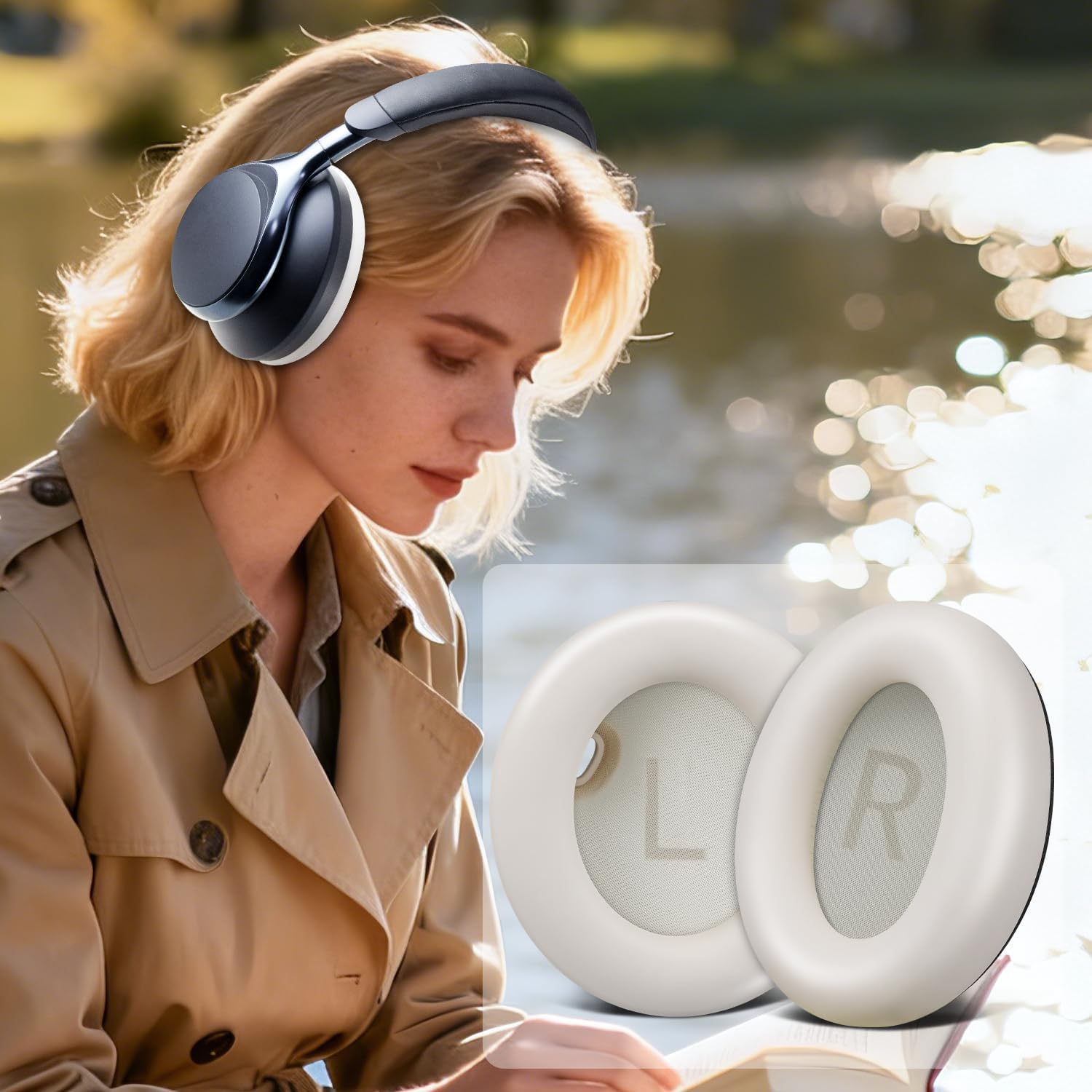 SOULWIT Earpads for Anker Soundcore Space One - Protein Leather