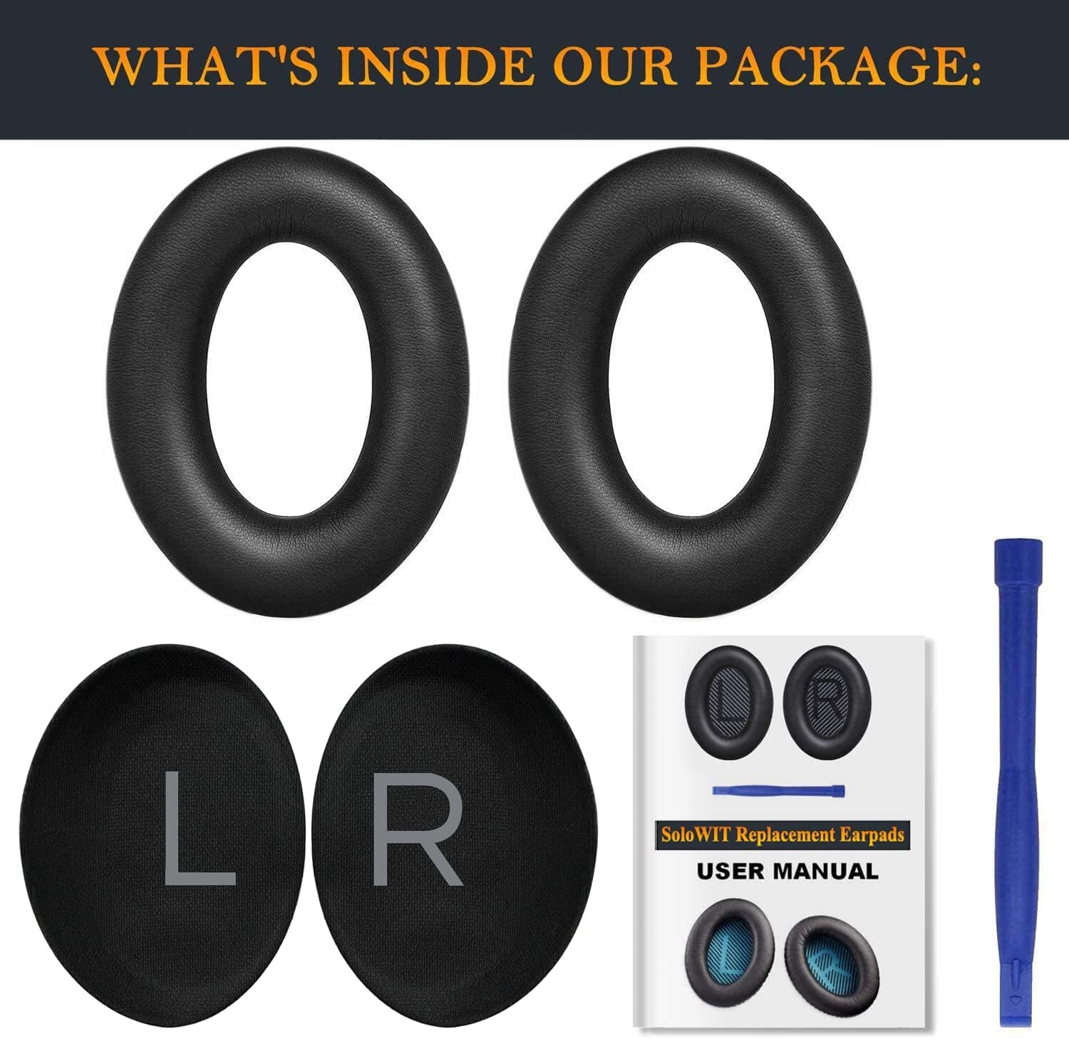 SOULWIT Earpads for Bose QuietComfort 45 Series - Protein Leather