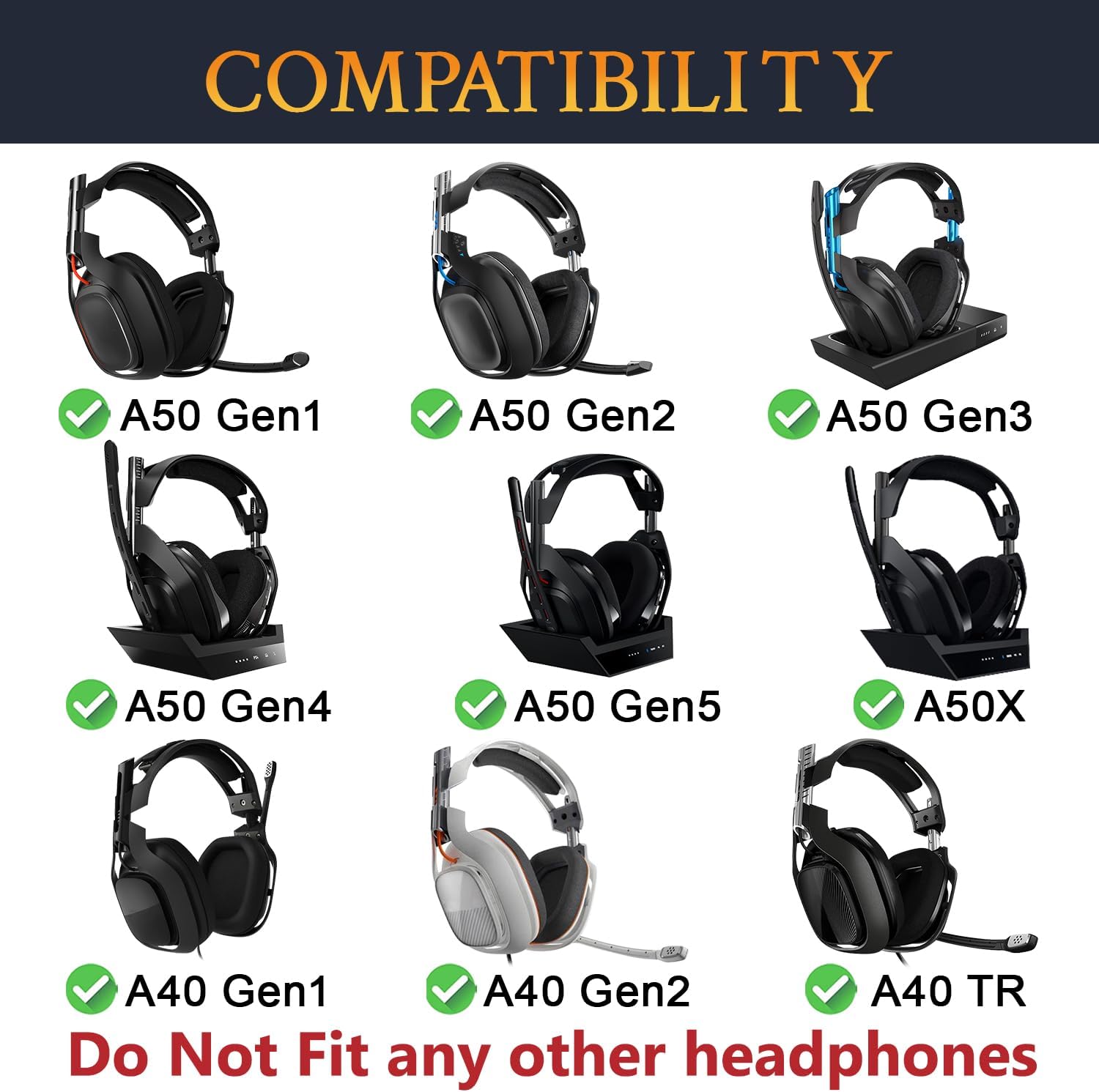 SOULWIT Headband for Astro A40, A40 TR, A50, A50 X - Nano Cloth