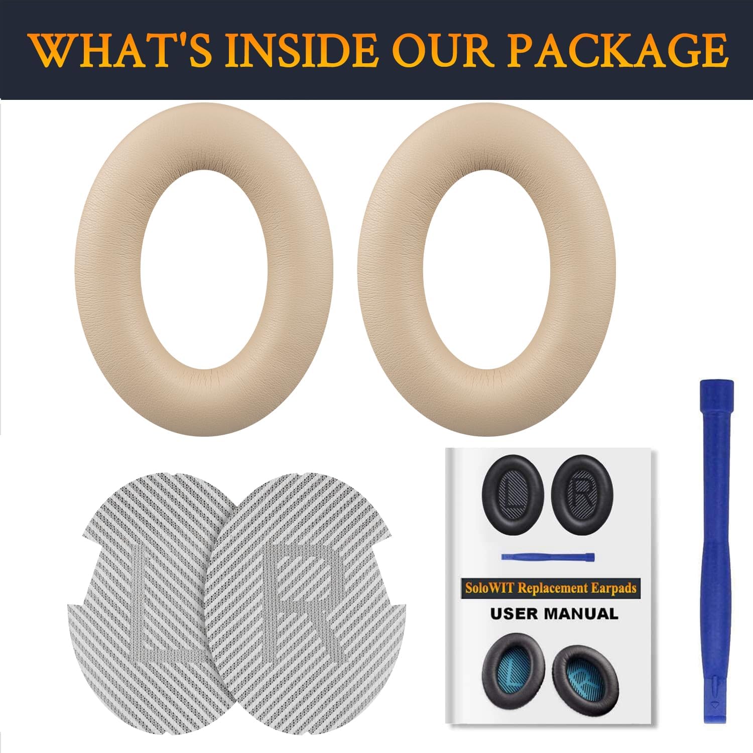 SoloWIT Earpads for Bose SoundLink Around-Ear Wireless Headphones II (AE2 Wireless) - Protein Leather