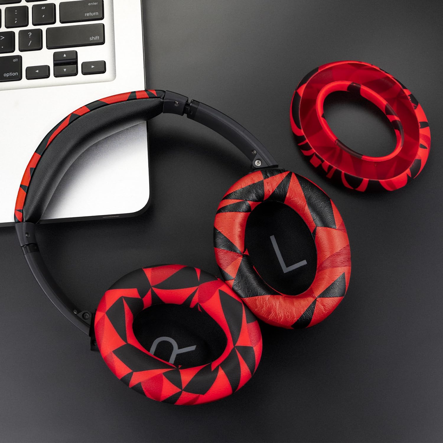 SOULWIT Replacement Kit for Bose QuietComfort 45 Series, Earpads + Headband + Earpads Cover