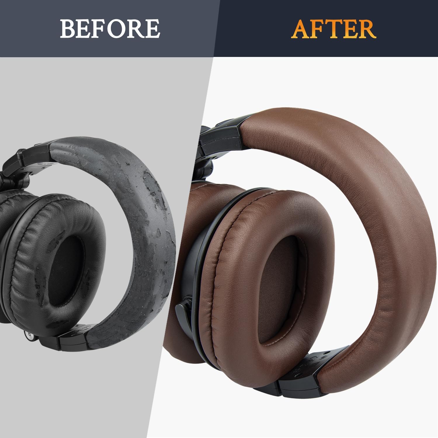 SOULWIT Earpads + Ear Cover+ Headband for ATH M50, M50X, M50XBT, M50XBT2, M50XSTS