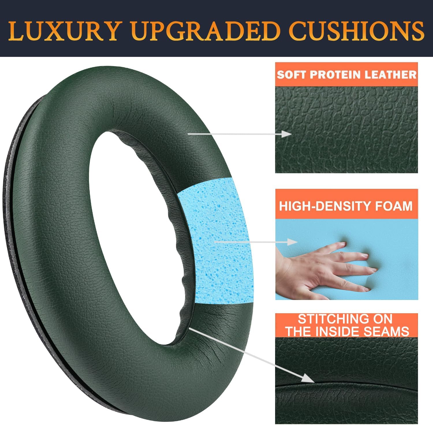 SOULWIT Replacement Kit for Bose QuietComfort 45 Series, Earpads + Headband + Earpads Cover