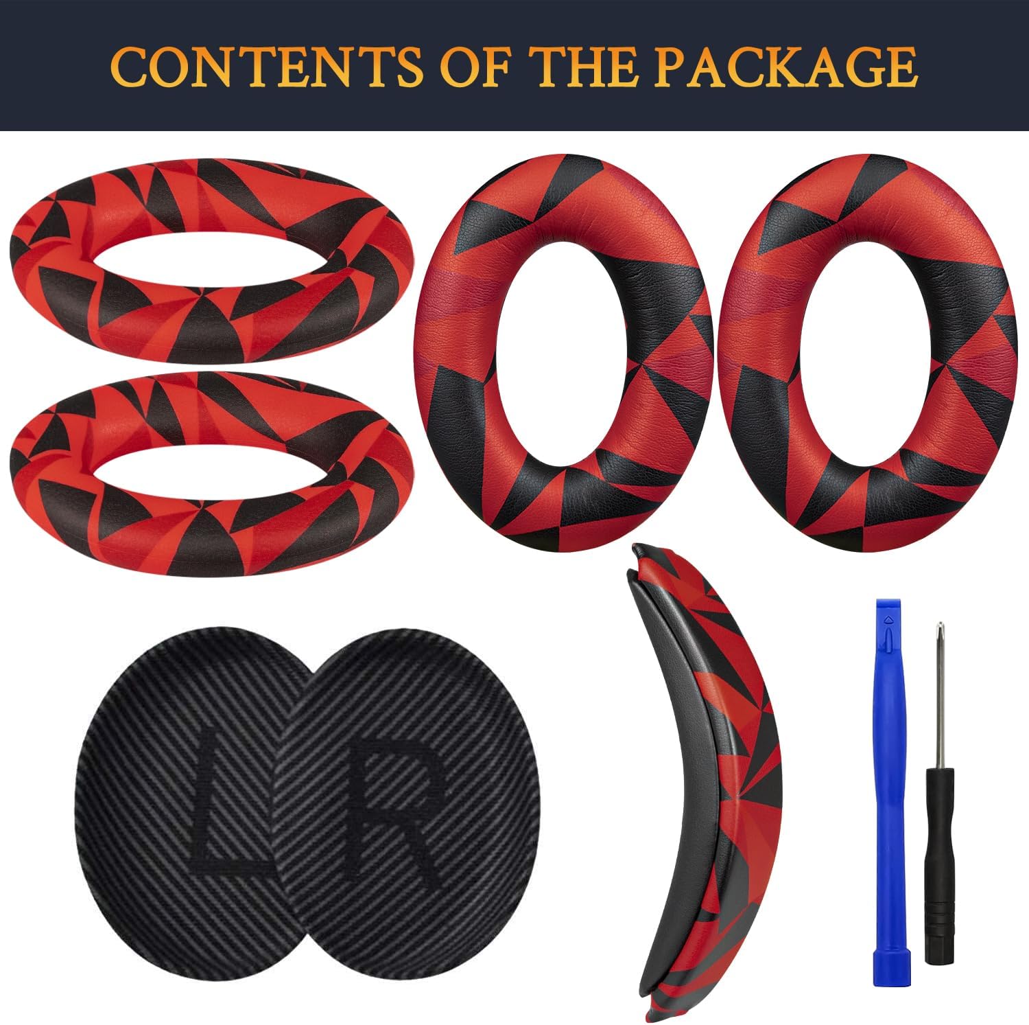 SOULWIT Earpads + Headband + Silicone Earpads Cover for Bose QuietComfort 35 Series