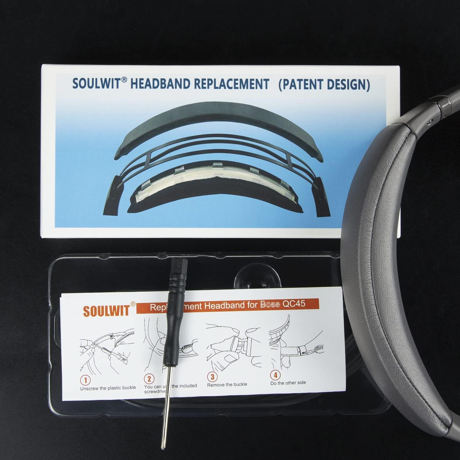SOULWIT Headband for Bose QuietComfort 45 Series