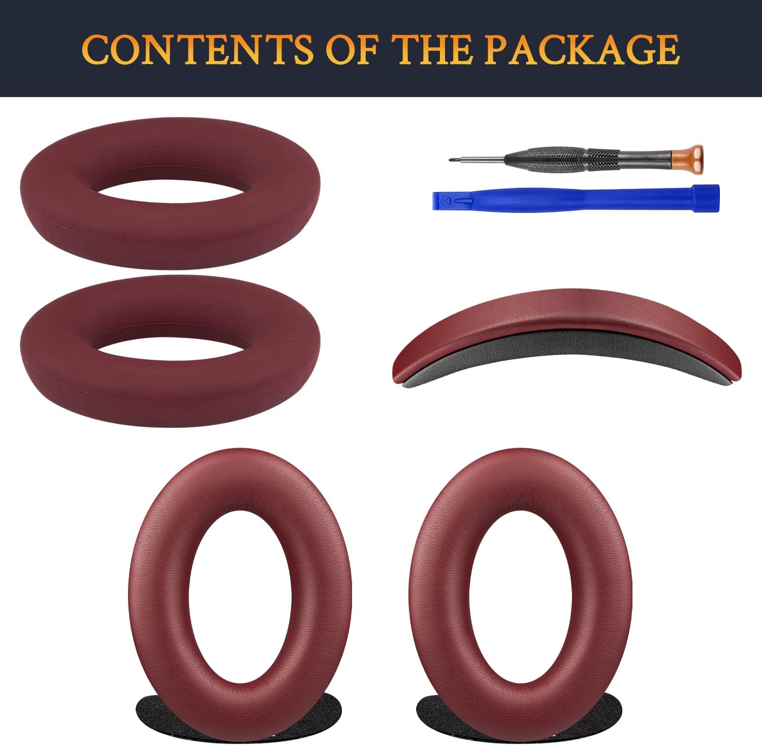 SOULWIT Replacement Kit for Bose QuietComfort 25, Earpads + Headband + Earpads Cover