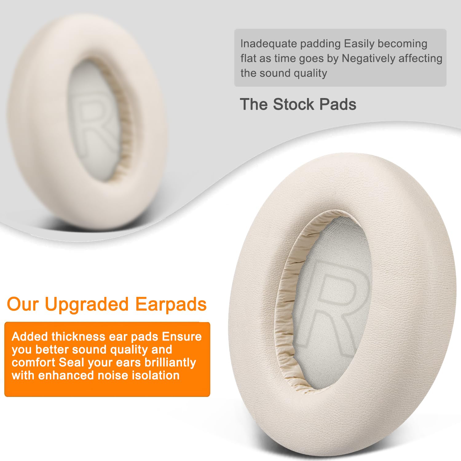SOULWIT Earpads for Anker Soundcore Life 2 / Life Q20 / Life Q20+ / Q20i - Protein Leather