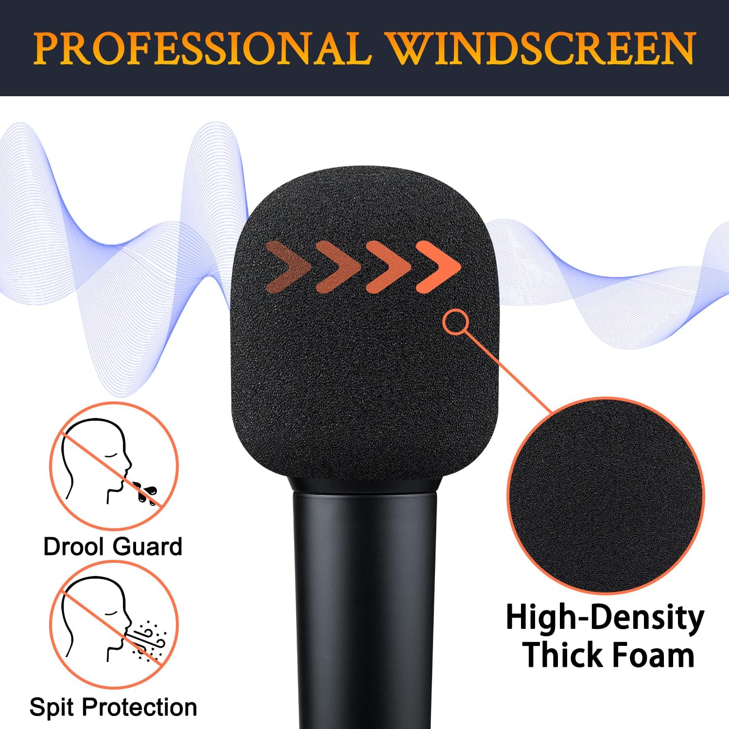 SOULWIT 2Pcs Microphones Pop Filter for Audio-Technica ATW-1102