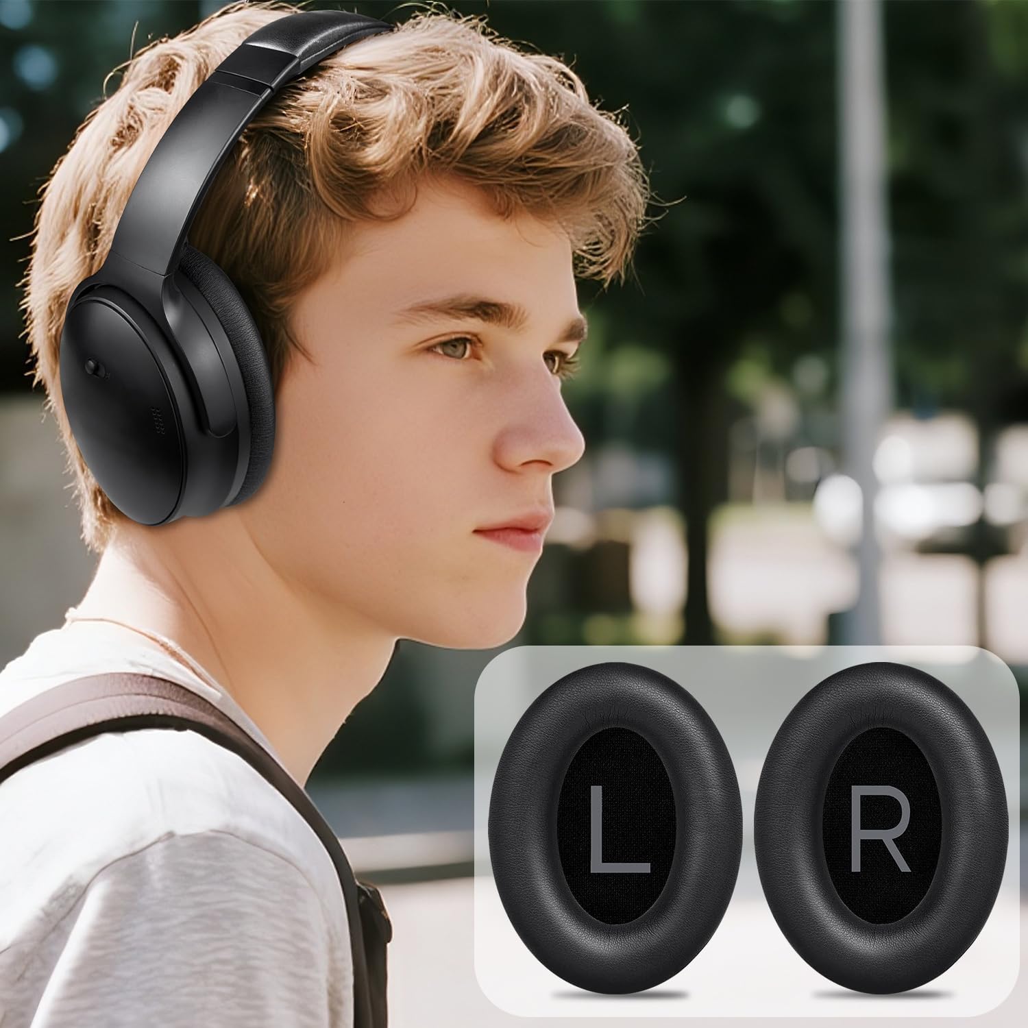 SOULWIT Earpads for Bose QuietComfort 45 Series - Protein Leather