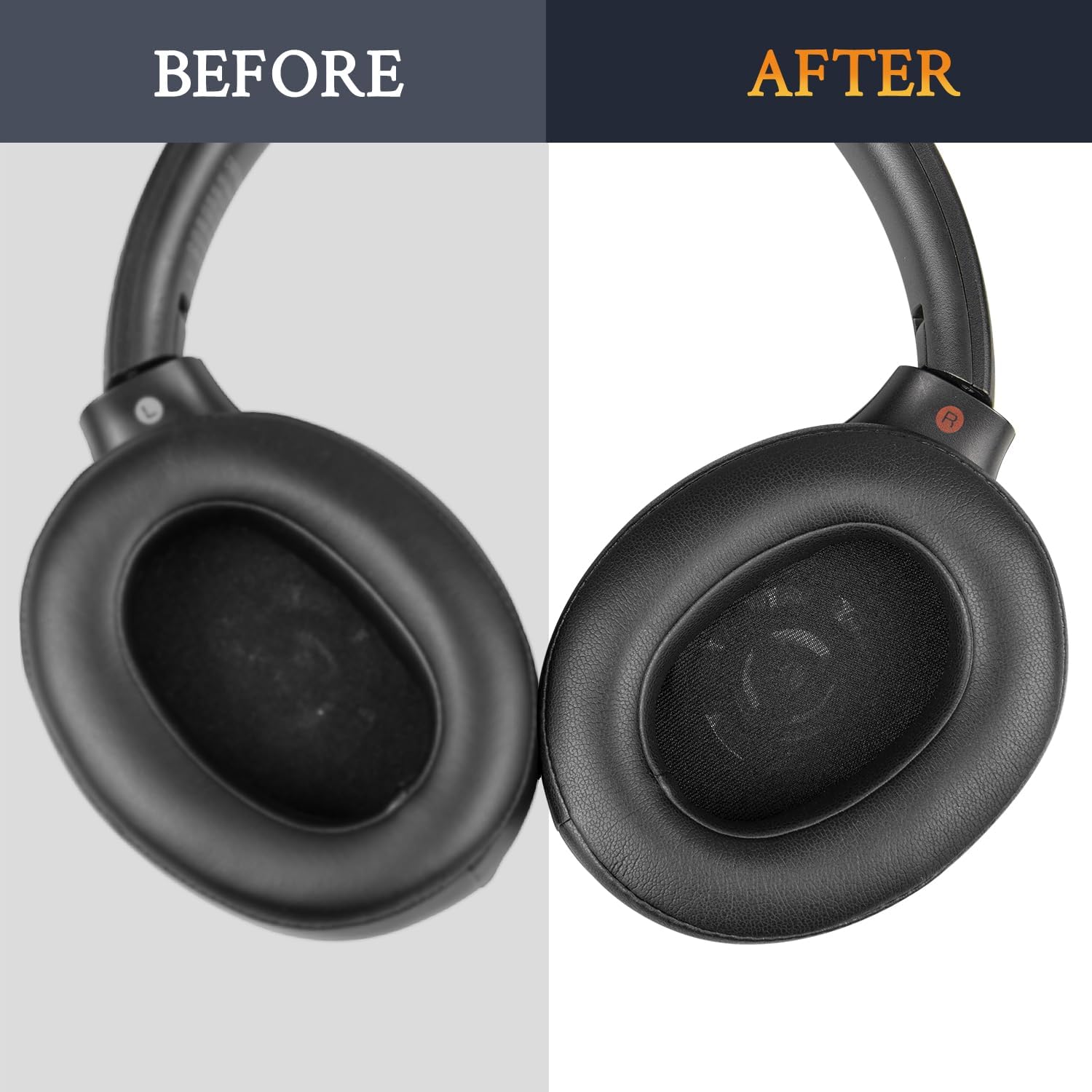SOULWIT Earpads for Sony WH-XB900N, WH-CH710N, WH-CH720N, WH-RF400, MDR-RF895RK - Protein Leather