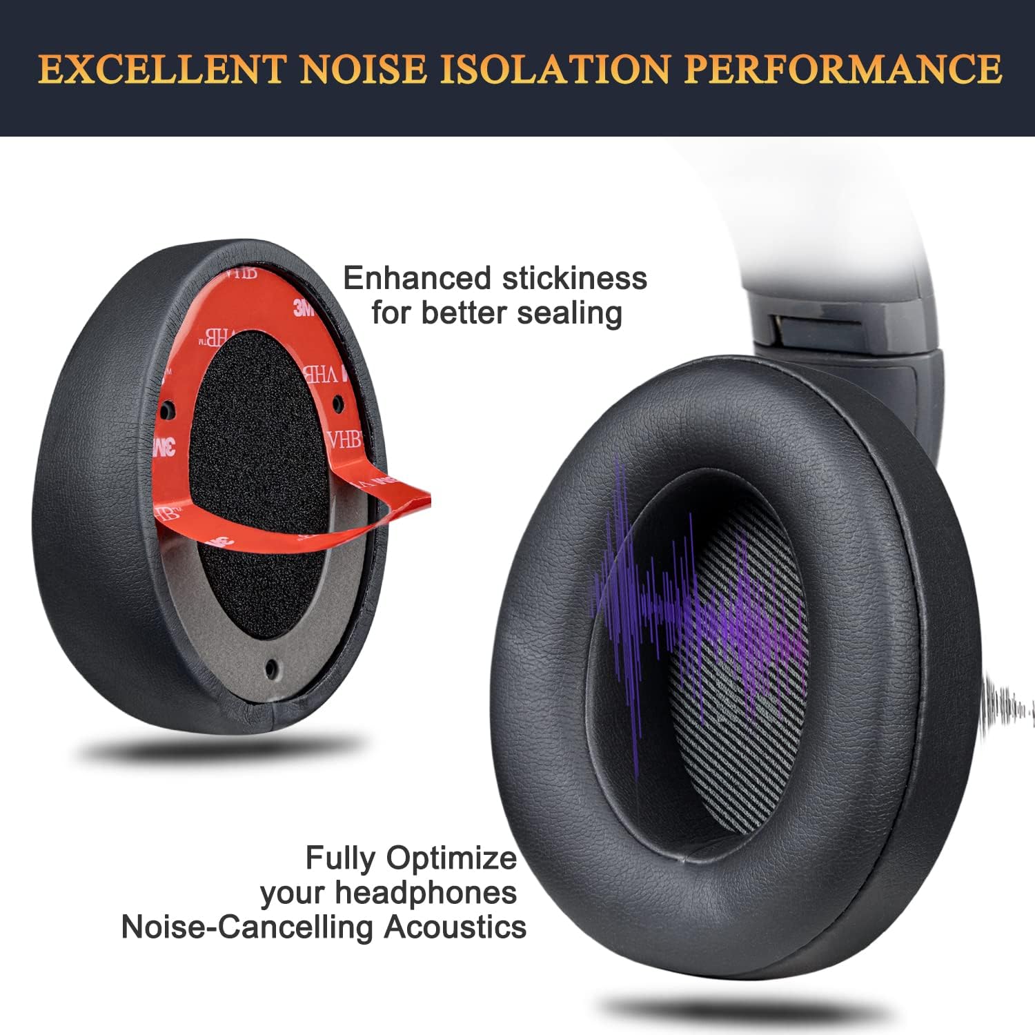 SOULWIT Earpads for JBL Everest 700 (V700BT) - Protein Leather