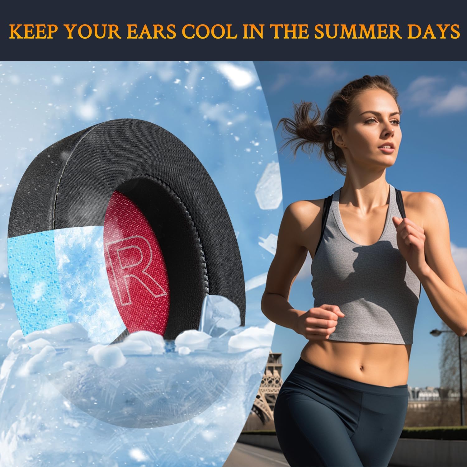 SOULWIT Earpads for Anker Soundcore Life Q10, Life 2 Neo - Cooling Gel