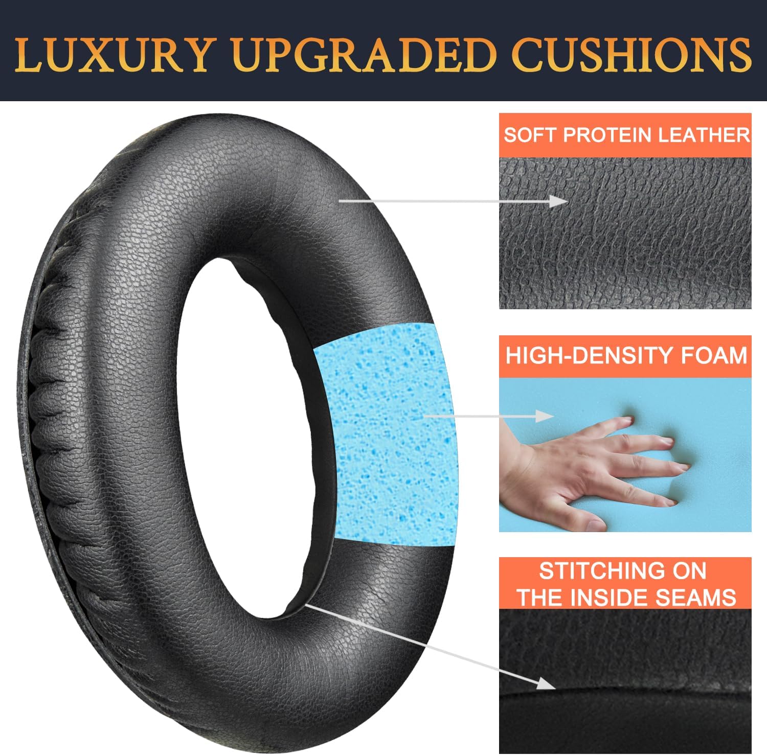 SoloWIT Earpads for Bose SoundLink Around-Ear Wireless Headphones II (AE2 Wireless) - Protein Leather