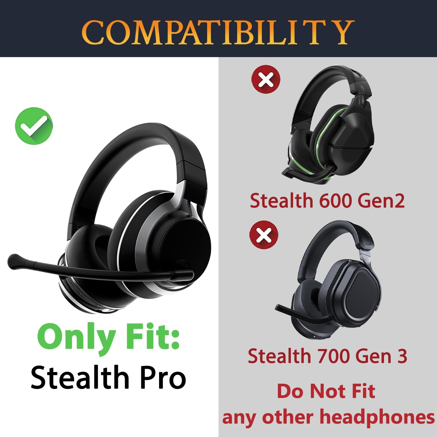 SOULWIT Earpads for Turtle Beach Stealth Pro - Cooling Gel