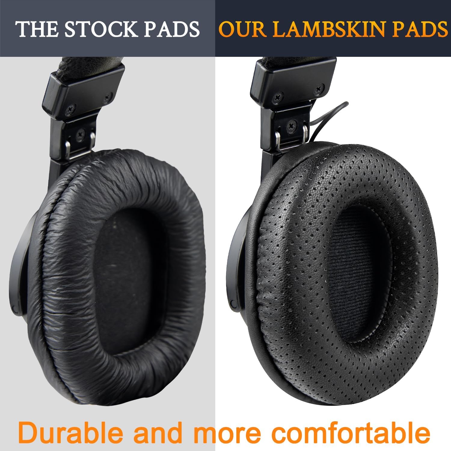 SOULWIT Earpads for Sony MDR-7506, MDR-V6, MDR-V7, MDR-CD900ST - Lambskin