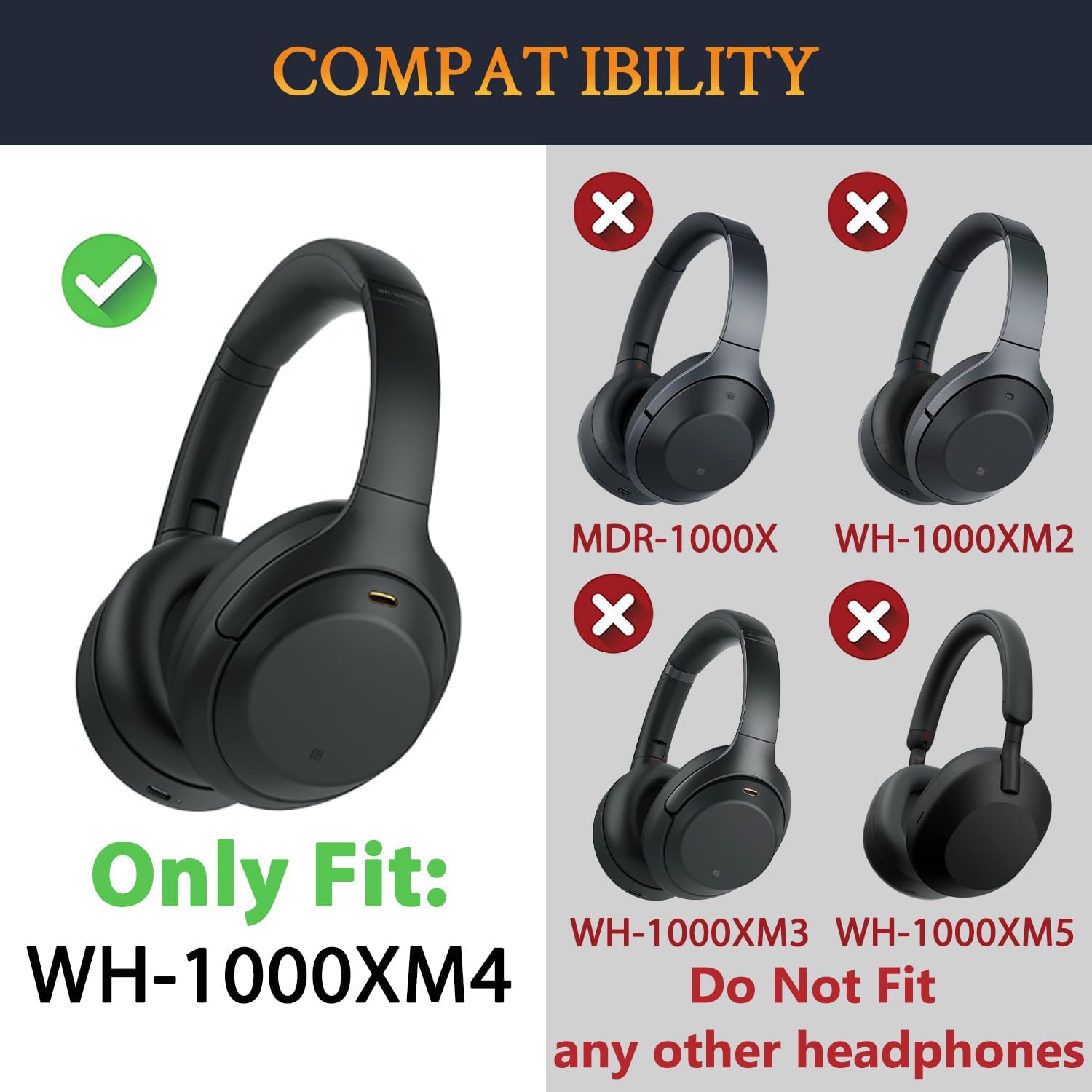 SOULWIT Hinge Swivel for Sony WH-1000XM4