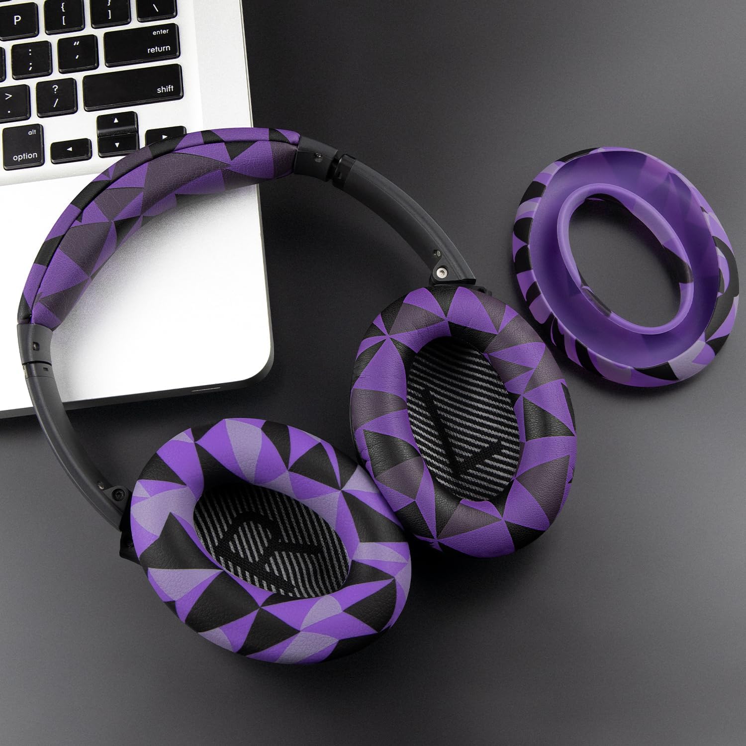 SOULWIT Earpads + Headband + Silicone Earpads Cover for Bose QuietComfort 35 Series