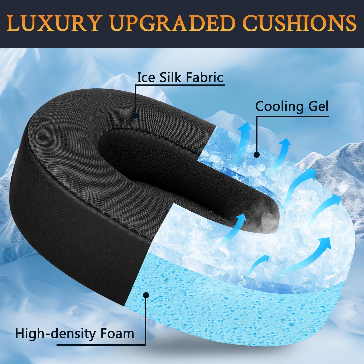 SOULWIT Earpads for JBL E55BT - Cooling Gel