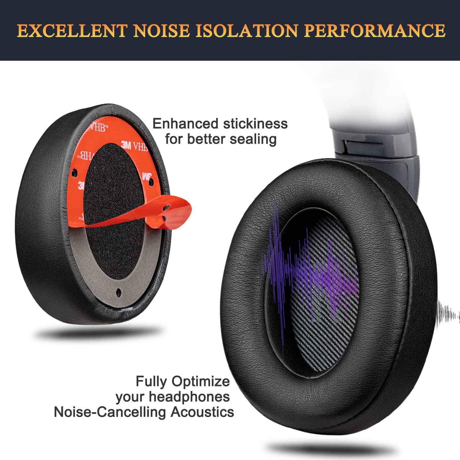 SOULWIT Earpads for JBL Everest 700 (V700BT) - Protein Leather