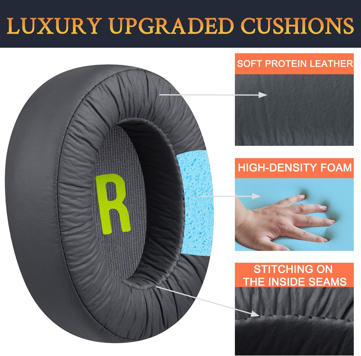 SOULWIT Earpads for JBL JR 460NC - Protein Leather