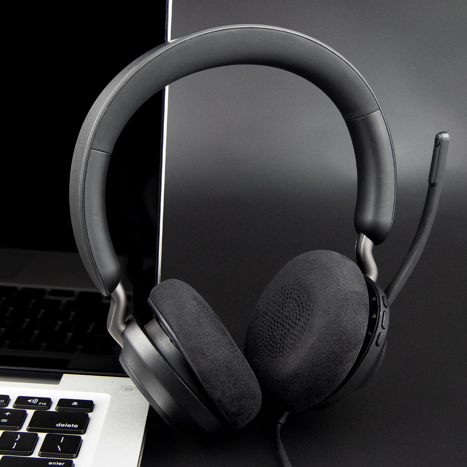 SOULWIT Earpads for Jabra Evolve2 65/40, Elite 45h - Micro Suede