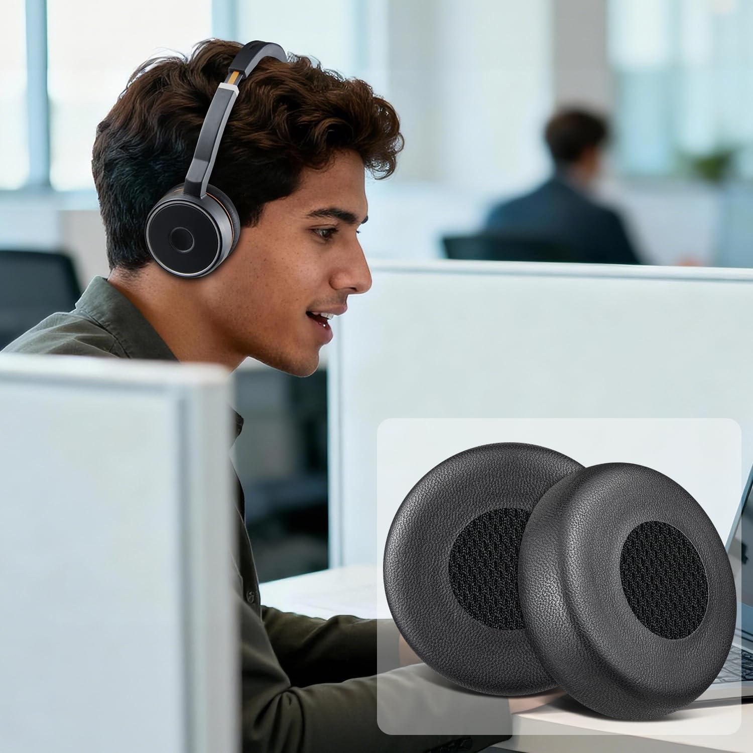 SOULWIT Earpads for Jabra Evolve 75 - Lambskin
