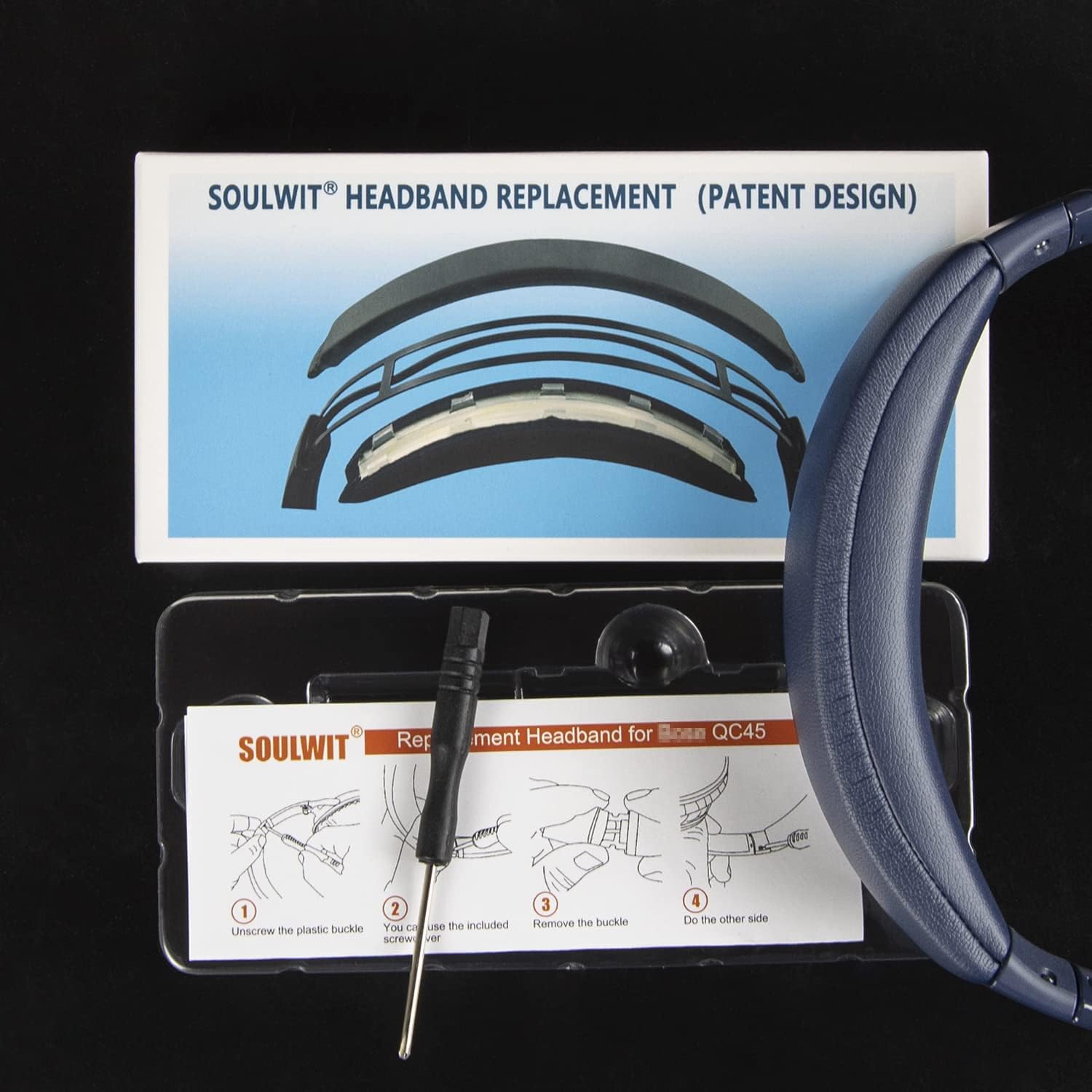SOULWIT Headband for Bose QuietComfort 45 Series
