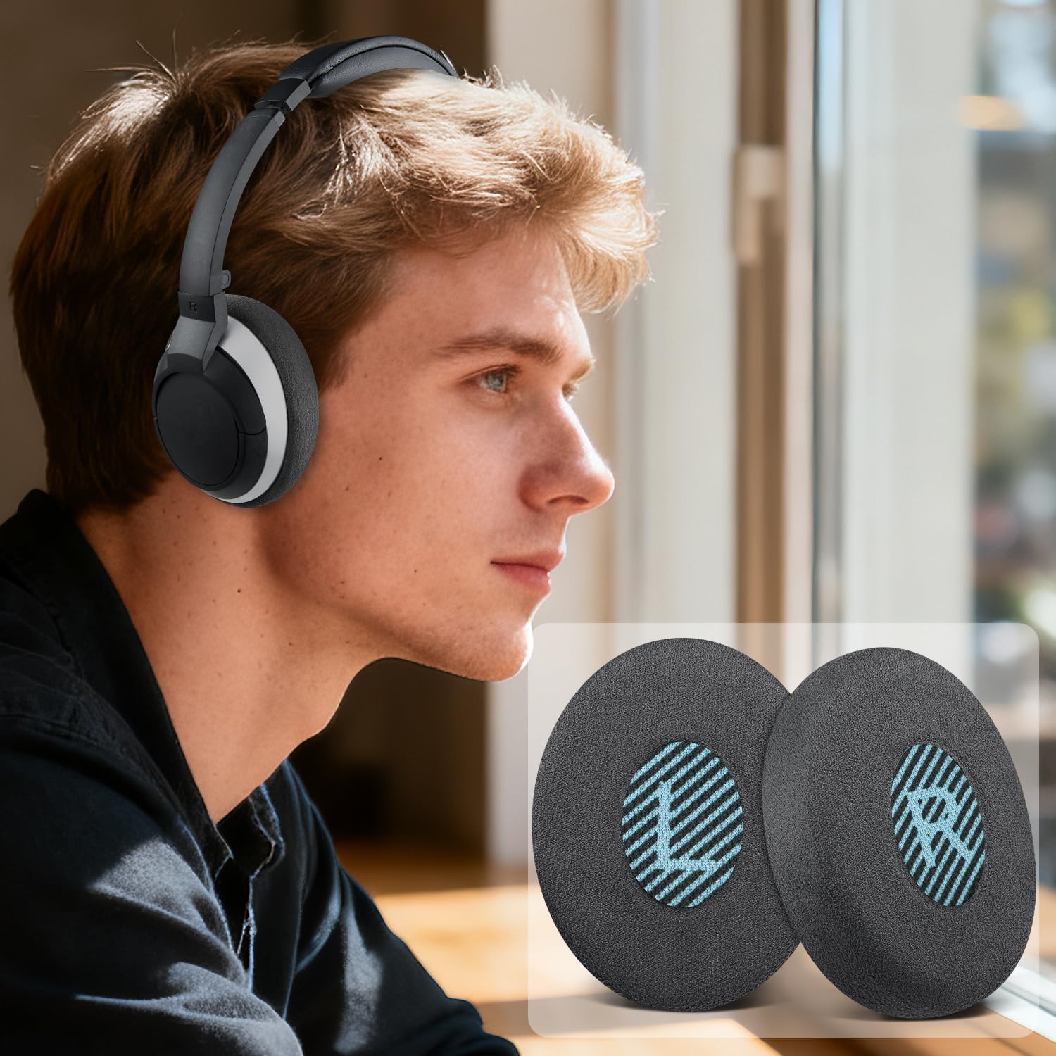 SOULWIT Earpads for Bose On-Ear II (OE2/OE2i) / SoundTrue On-Ear / SoundLink On-Ear - Micro Suede