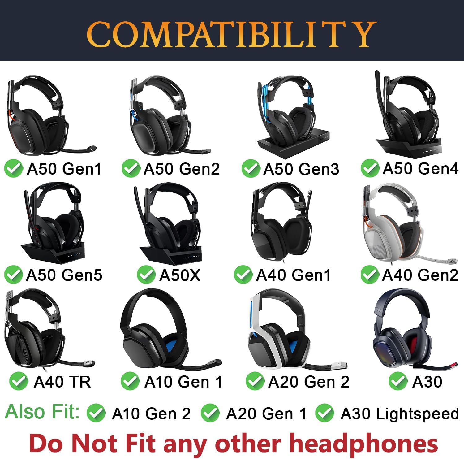 SOULWIT Microphone Pop Filter for Astro A10/A20/A30/A40/A50 - 4Pcs