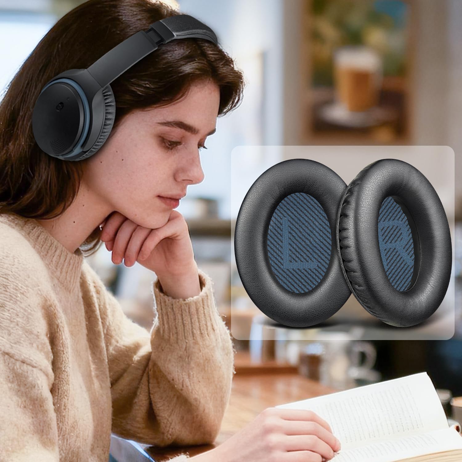 SoloWIT Earpads for Bose SoundLink Around-Ear Wireless Headphones II (AE2 Wireless) - Protein Leather