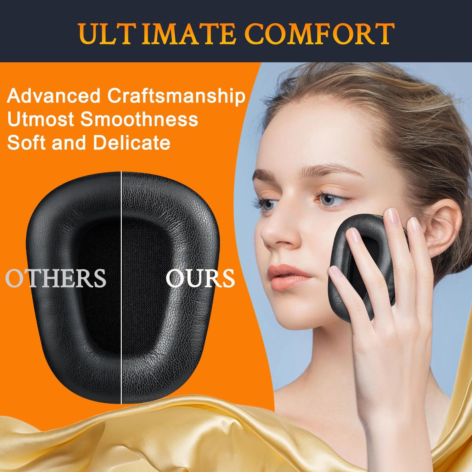 SOULWIT Earpads for BlueParrott B550-XT - Protein Leather