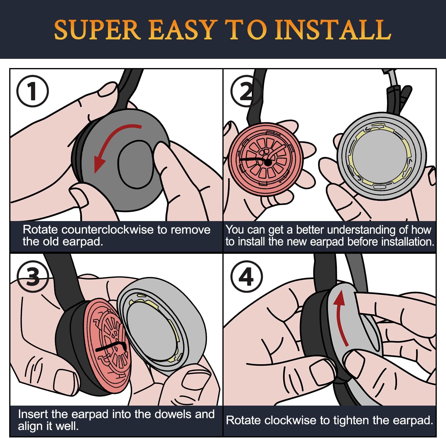 SOULWIT Earpads for Jabra Evolve 75 - Cooling Gel